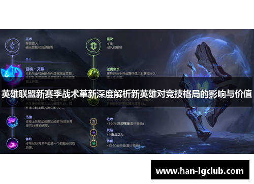 英雄联盟新赛季战术革新深度解析新英雄对竞技格局的影响与价值
